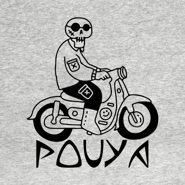 Pouya  Punk Skeleton Riding scooter by Soulphur Media